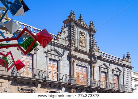 Tenerife, Spain - June 23, 2013: La Laguna, Old Rown Center, The Salazar Palace In Adelantado Square
