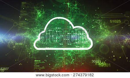 Sparkling Abstract Green Cloud Cpu