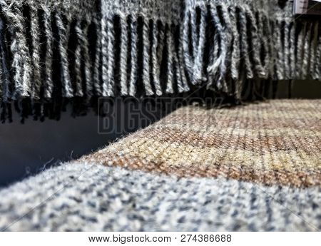 Concept Of Weaving Traditional Tweed Products In Scotland