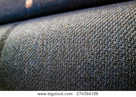 Concept Of Weaving Traditional Tweed Products In Scotland