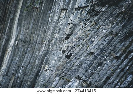 Detail Of Famous Basalt Rock From Czech Switzerland.