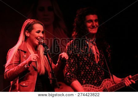 NEW YORK - DEC 13: Gabby Barrett (L) and Cade Foehner perform in concert at Irving Plaza on December 13, 2018 in New York City