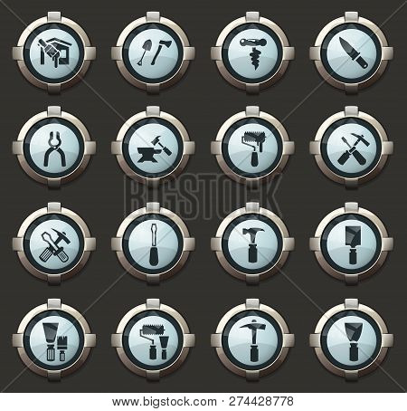 Work Tools Icon Set For Web Sites And User Interface