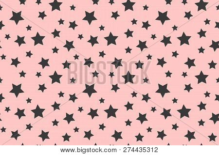 Good Night Pattern With Stars. Illustration. Vector