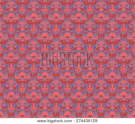 Red Coral Ornamental Pattern For Design Card, Banner, Ticket, Leaflet And So On. Wallpaper Reapiting