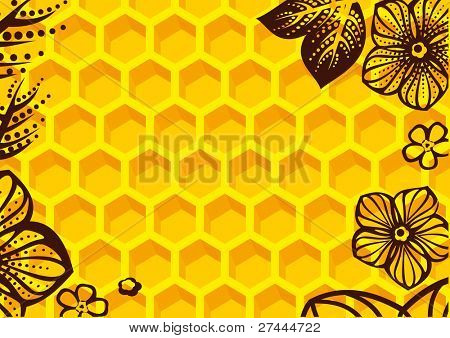 Fondo floral de la miel