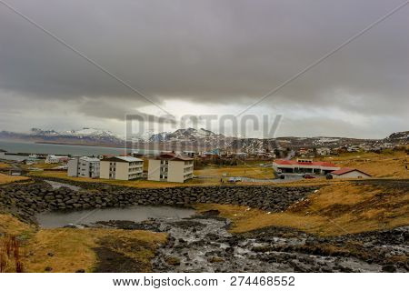 Small Town Of Olafsvik With Its Typical Local Houses