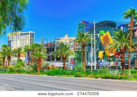 Las Vegas, Nevada, Main Street Of Las Vegas- Is The Strip.