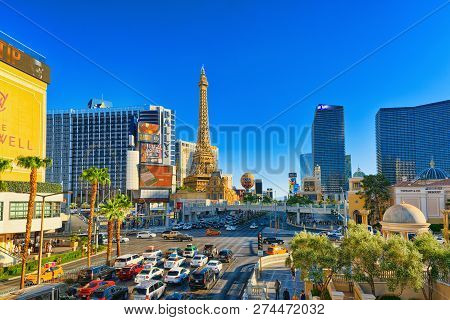 Las Vegas, Nevada, Main Street Of Las Vegas- Is The Strip.