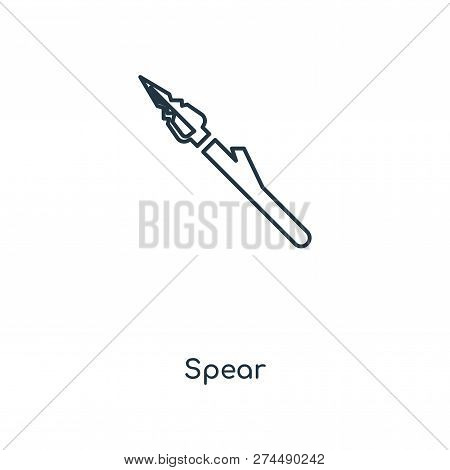 Spear Icon In Trendy Design Style. Spear Icon Isolated On White Background. Spear Vector Icon Simple