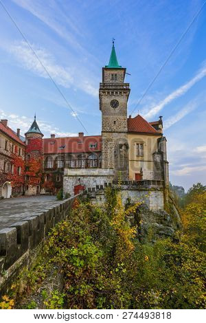 Hruba Skala Castle in Bohemia paradise  Czech republic  travel and architecture background