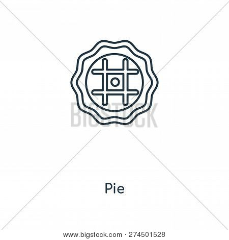 Pie Icon In Trendy Design Style. Pie Icon Isolated On White Background. Pie Vector Icon Simple And M