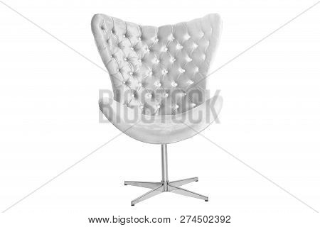 Velvet Fabric And Wood Armchair Modern Designer
