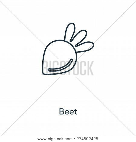 Beet Icon In Trendy Design Style. Beet Icon Isolated On White Background. Beet Vector Icon Simple An