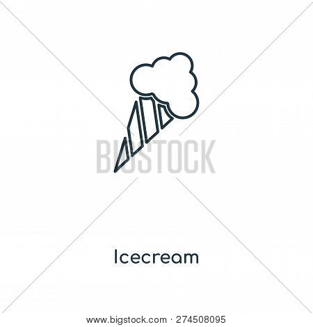 Icecream Icon In Trendy Design Style. Icecream Icon Isolated On White Background. Icecream Vector Ic