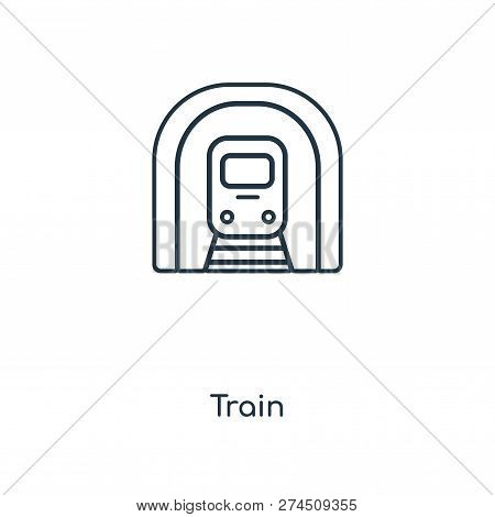 Train Icon In Trendy Design Style. Train Icon Isolated On White Background. Train Vector Icon Simple