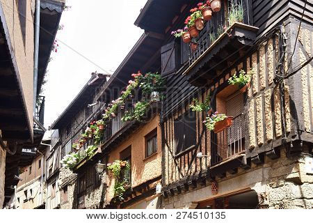 Typical Houses Of The Medieval Village Of La Alberca,salamanca Province, Castilla Y Leon, Spain