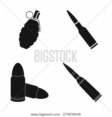 Vector Illustration Of Weapon And War Icon. Collection Of Weapon And Inventory  Stock Vector Illustr