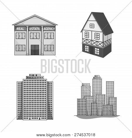 Vector Illustration Of Building And City Icon. Collection Of Building And Business Stock Vector Illu