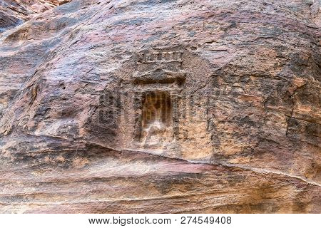Wadi Musa, Jordan, December 06, 2018 : The Old Nabatean Grave At The Canyon Leading To Petra - The C
