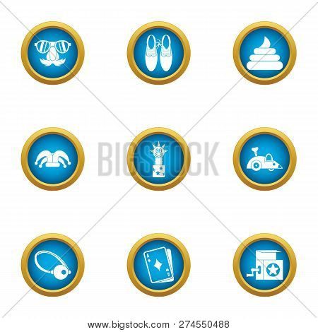 Merriment Icons Set. Flat Set Of 9 Merriment Icons For Web Isolated On White Background