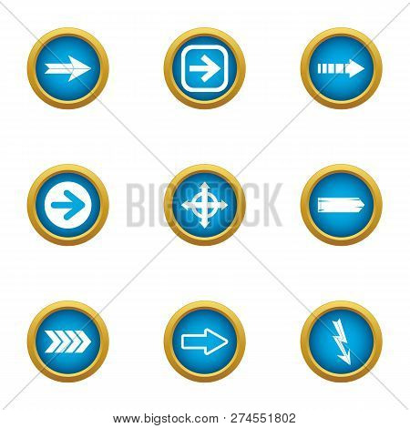 Turnout Icons Set. Flat Set Of 9 Turnout Icons For Web Isolated On White Background