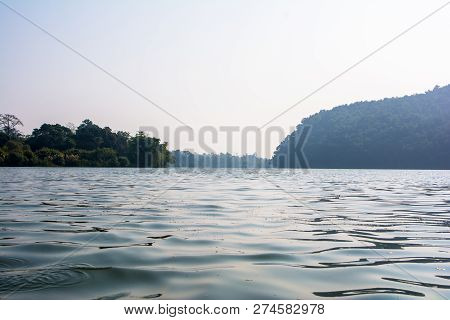 Phewa Lake And Hills In Pokhara, A Popular Tourist Destination. Taken In Nepal, Dec 2018