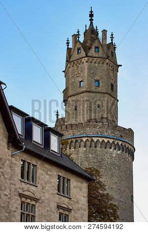 Famous Round Tower The Landmark Of Andernach, Germany