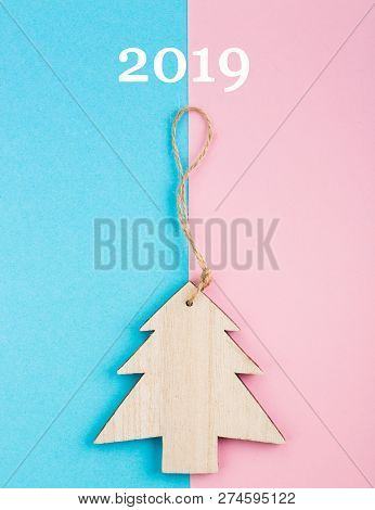 Christmas And New Year's Day Festive Decoration. Flat Lay.