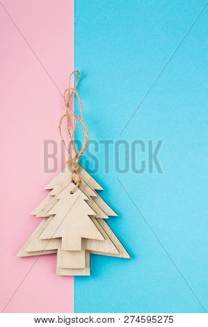 Christmas And New Year's Day Festive Decoration. Flat Lay.
