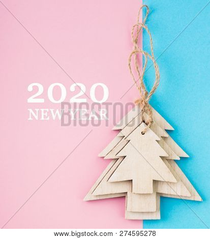 Christmas And New Year's Day Festive Decoration. Flat Lay.