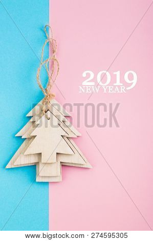 Christmas And New Year's Day Festive Decoration. Flat Lay.