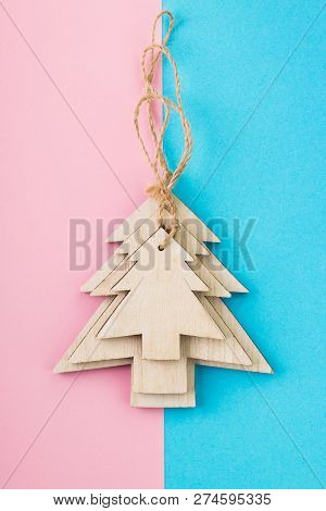 Christmas And New Year's Day Festive Decoration. Flat Lay.