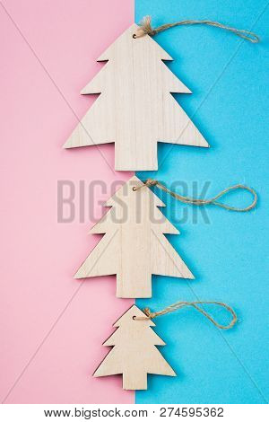 Christmas And New Year's Day Festive Decoration. Flat Lay.