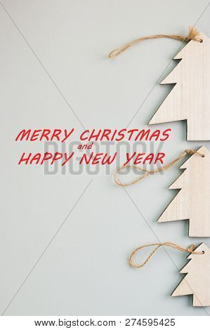 Christmas And New Year's Day Festive Decoration. Flat Lay.