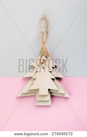 Christmas And New Year's Day Festive Decoration. Flat Lay.