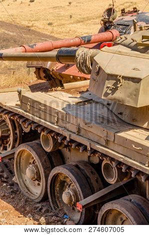 Syrian T62 Tank Facing An Israeli Centurion Tank On The Valley Of Tears From The Yom Kippur War In I