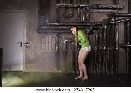 Girl Suffocating From Poisonous Smoke