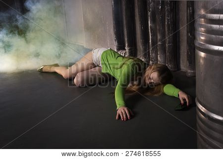 Girl Suffocating From Poisonous Smoke