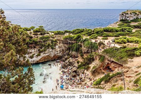 Cave Beach Cave Rock Cala Sa Almunia Bay Path Slope