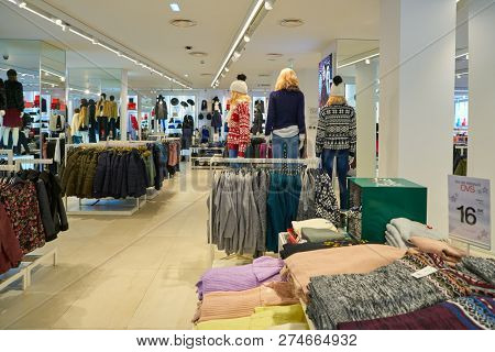 ROME, ITALY - CIRCA NOVEMBER, 2017: interior shot of OVS shop in Rome. 