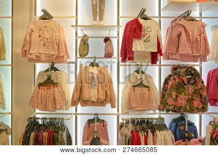 ROME, ITALY - CIRCA NOVEMBER, 2017: interior shot of OVS shop in Rome. 