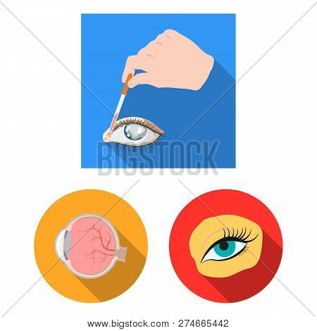 Vector Illustration Of Medical And Eyeball Logo. Set Of Medical And Optical Stock Vector Illustratio