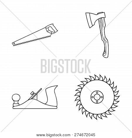 Vector Illustration Of Tool And Construction Logo. Set Of Tool And Carpentry Stock Vector Illustrati