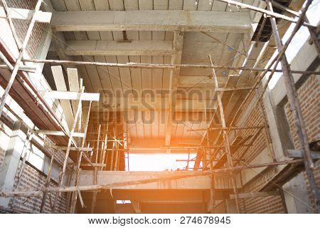 Construction Equipment Build A House. Business Construction. Construction Site .