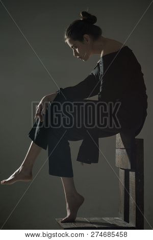 Bankruptcy And Crisis. Better To Die. Beauty And Fashion. Woman With Trendy Look. Solitude. Modern G