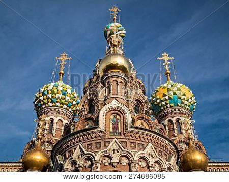 Church Of The Savior On The Blood In St. Petersburg Is A Museum And A Monument Of Russian Architectu