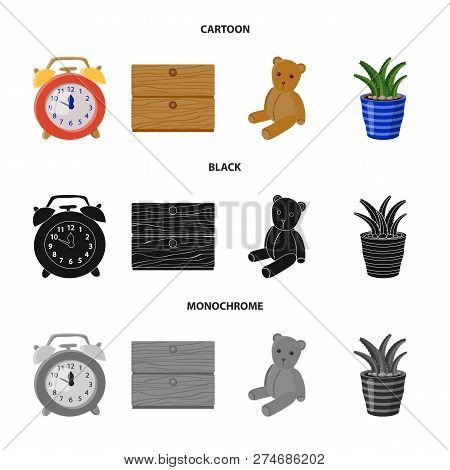Vector Illustration Of Dreams And Night Icon. Set Of Dreams And Bedroom Stock Symbol For Web.