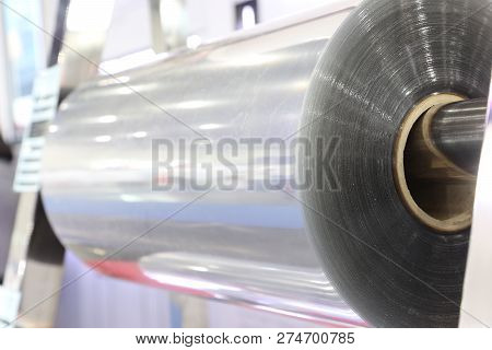 A Roll Of Plastic Sheet For Manufacturing Process