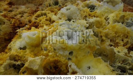Salt Structure Close-up Inside Dallol Volcanic Crater In Danakil Depression Afar, Ethiopia